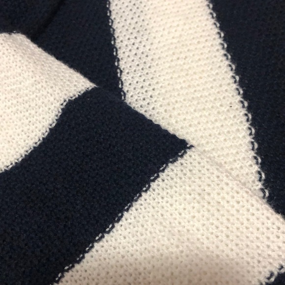 Striped Knit Cold Shoulder Sweater - Picture 2 of 3